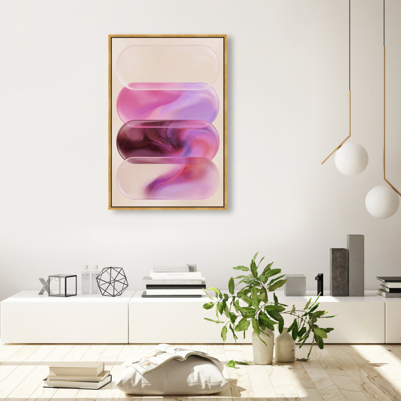 Clear Rose Print by Oliver Gal, 25"H x 17"W, Gold Floater Frame