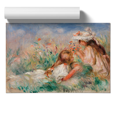 Girls in the Grass by Pierre Auguste Renoir - Frameless Print