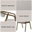 Chaise d'appoint en chenille et noyer Delina