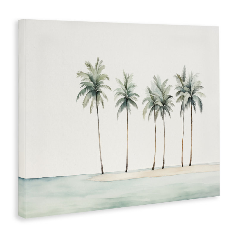  «Summer Palms in a Line», art mural sur toile par Arlington Prints, H 24 po x l 30 po