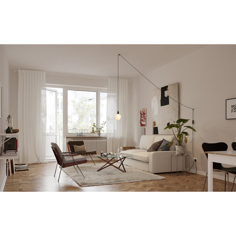 Luminaire suspendu à 1 lumière Enno, Graphite