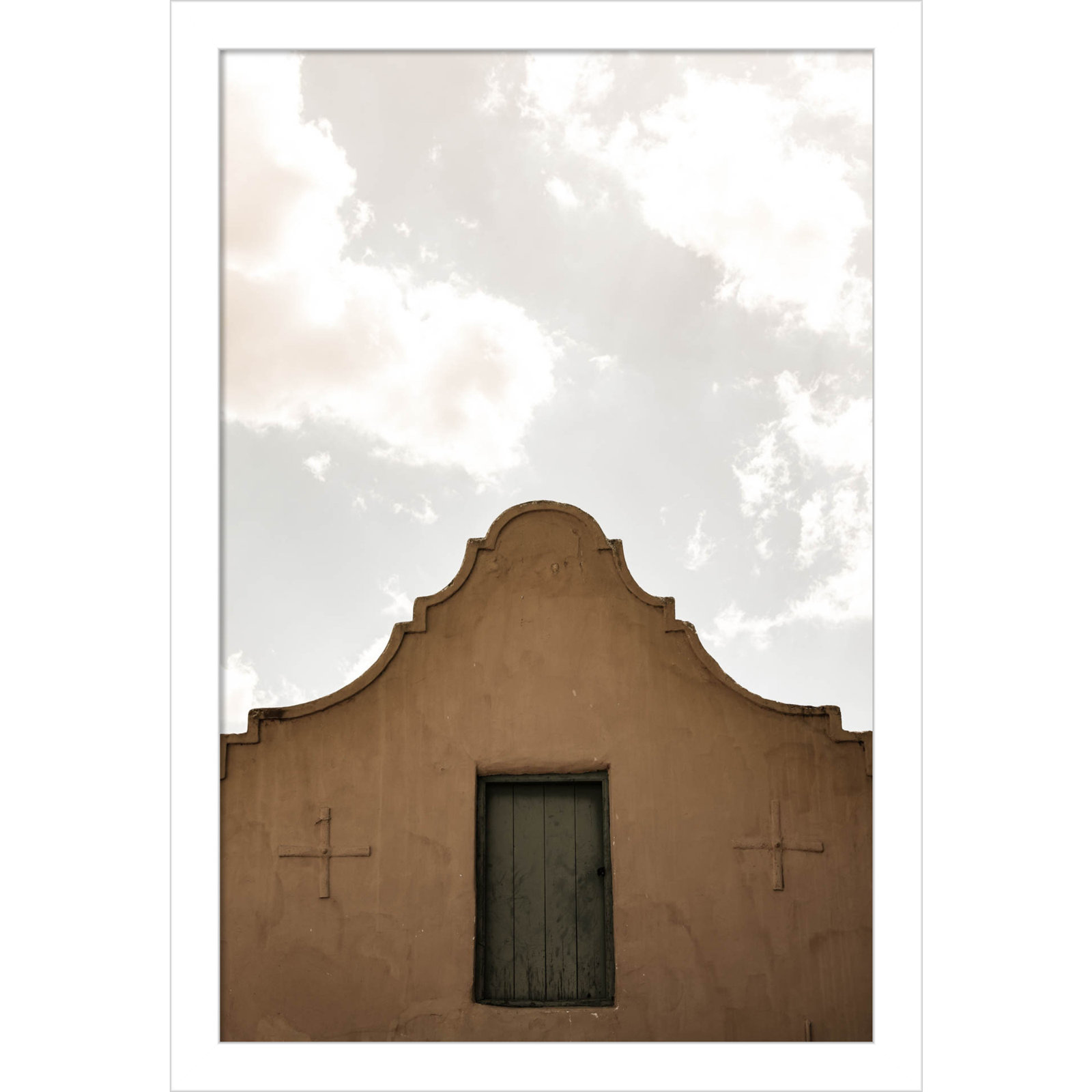 Norfork "Settlers Shelter" Print, White, 17" H x 12" W