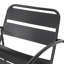 Chaise de patio en fer noir mat, cour et espace améliorant, H 25,97 po x P 24,14 po, chaise en fer de 13,55 lb Hauteur,