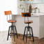 Tabouret pivotant en bois massif Heanor-146519288