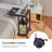 Shaped End Table With Lockable Wheels, Two-Tier Storage, Rolling Side Table For Sofa Or Bedroom-637291374