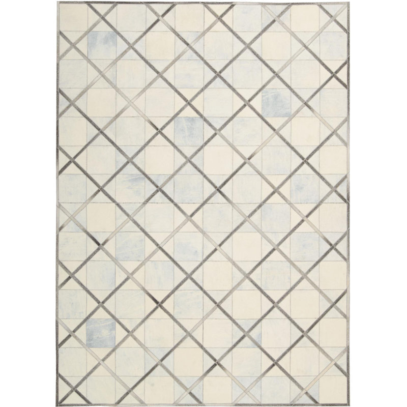 Tapis zone beige en coton handwoven Rosenblatt, Rectangle 4 pi x 6 pi