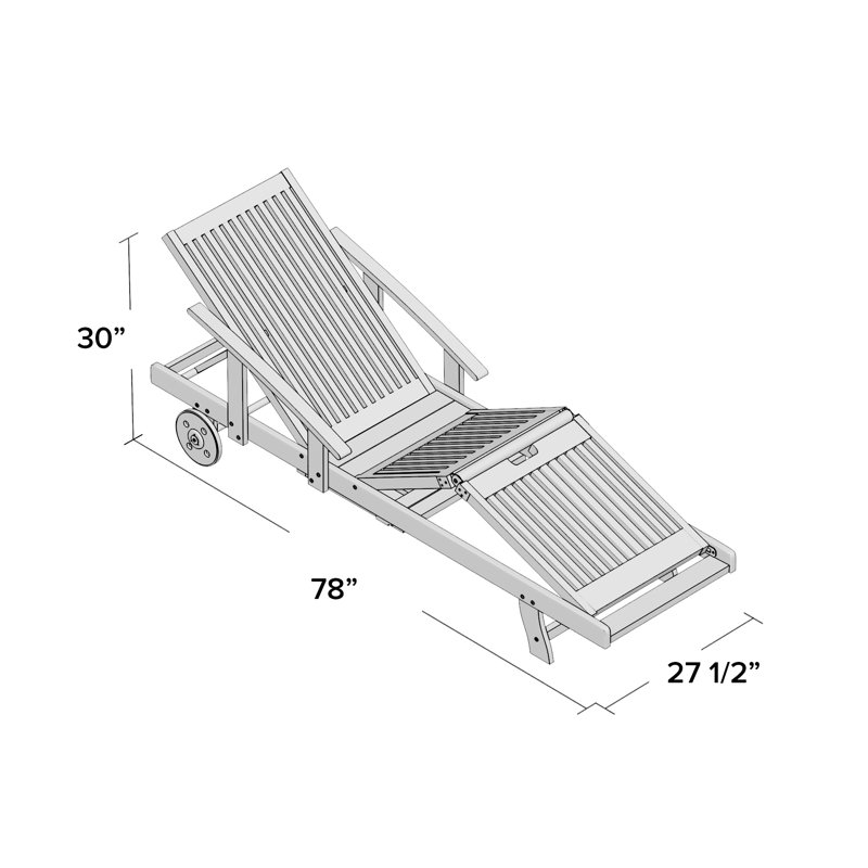Chaise longue inclinable Alexandrine Balau