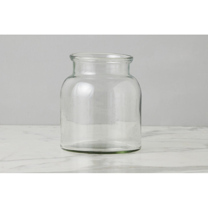 Clear Bloom Vase, 7.6" H x 6.3" W x 6.25" D