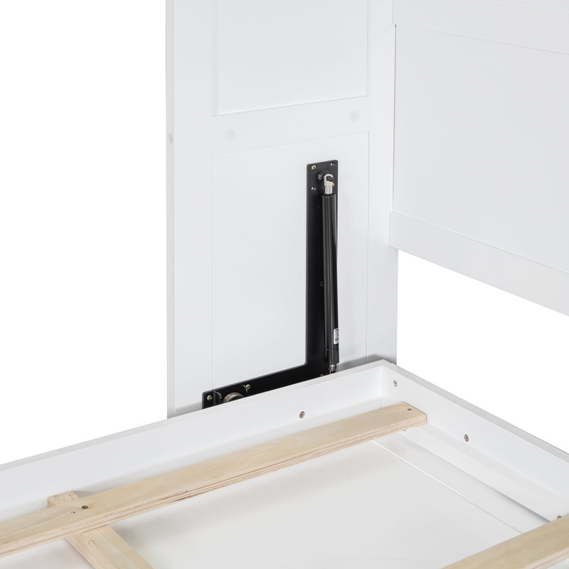 Paroi de lit - Économisez de l'espace avec des lattes de matelas flexibles, un lit confortable et des meubles économes, Blanc