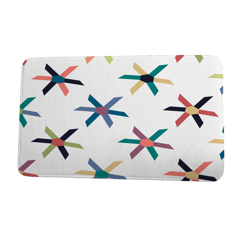 Non-Slip Bath Mat, 17" W x 24" L, Navy Blue