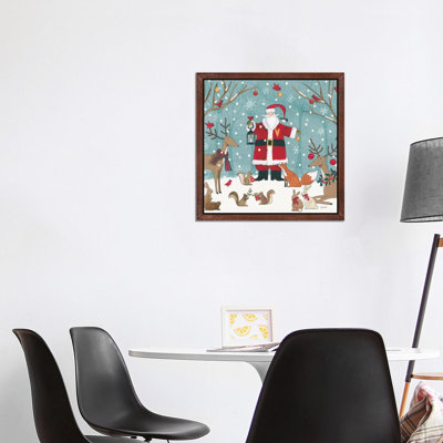 Woodland Christmas VI 1 Piece Floater Frame Painting on Canvas