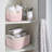  2-tone Decorative Large Storage Basket In Blush