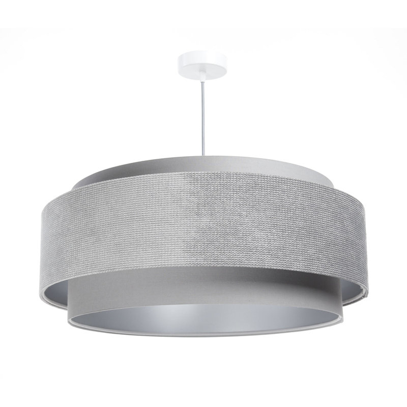 Ammann 1 - Light Natural Geometric Pendant, White, Grey