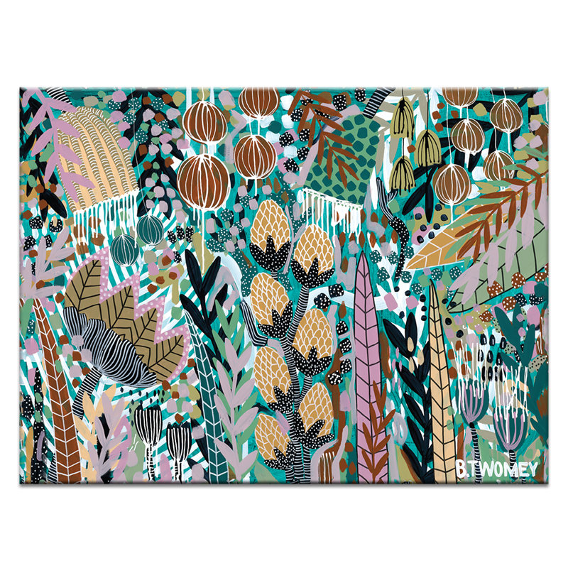 Bay Of Blooms by B.Twomey - Print, 46cm H x 56cm W x 5cm D, Wrapped Canvas
