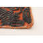 Tapis orange / gris en laine noué à la main Floral