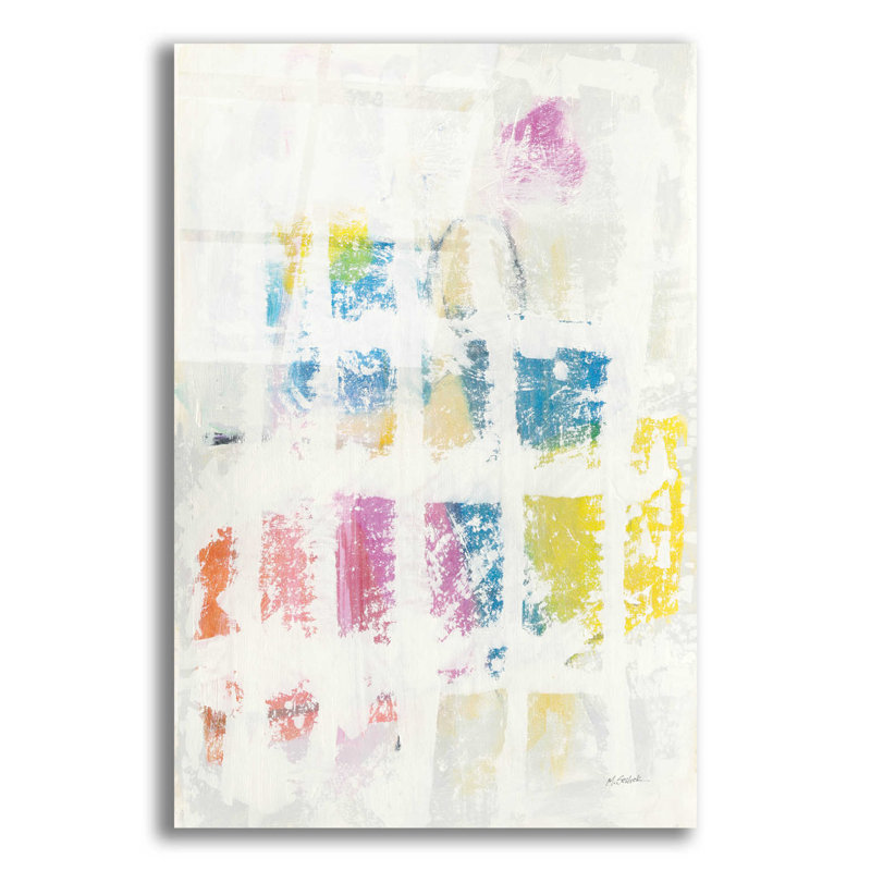 Ivy Bronx 'Bright Blocks' By Mike Schick, Acrylic Glass Wall Art, H 24 po x l 16 po x P 0,2 po