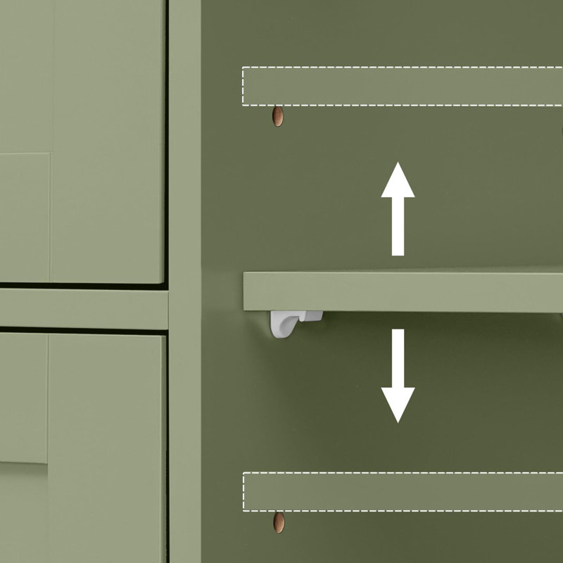 Freestanding Bathroom Storage, Laurel Green
