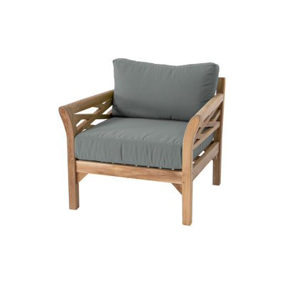 Monterey Teak Outdoor Club Chair with Sunbrella Cushions