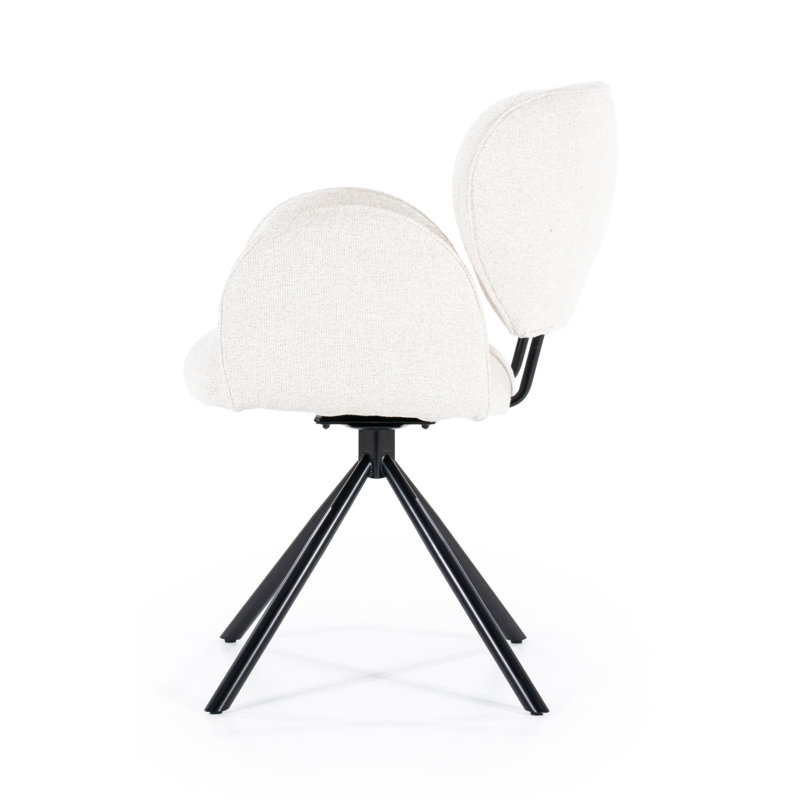 Upholstered Arm Chair, White
