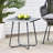 19.23" End Table In Grey, With A Stable Iron Structure And Stylish Finish Grey Strong Steel Chic