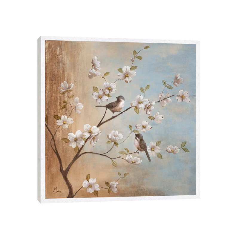 Sweet Song I by Nan - Painting on Canvas, White Framed, 45.72 cm H x 45.72 cm W