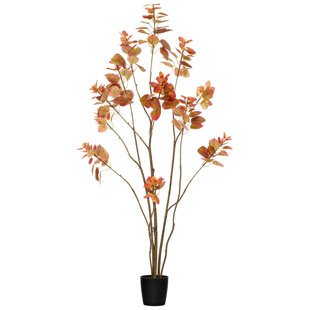 Artificial Red Rogot Rurple Tree in Pot