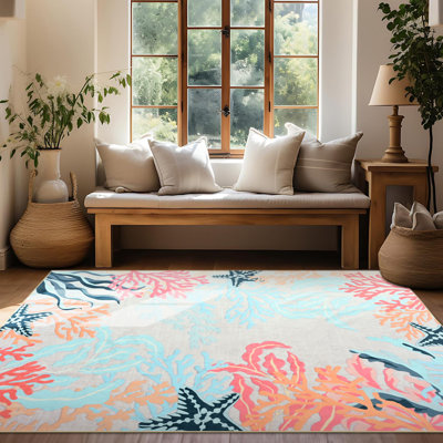 Rectangle Vintage Look Shaggy Washable Area Rug
