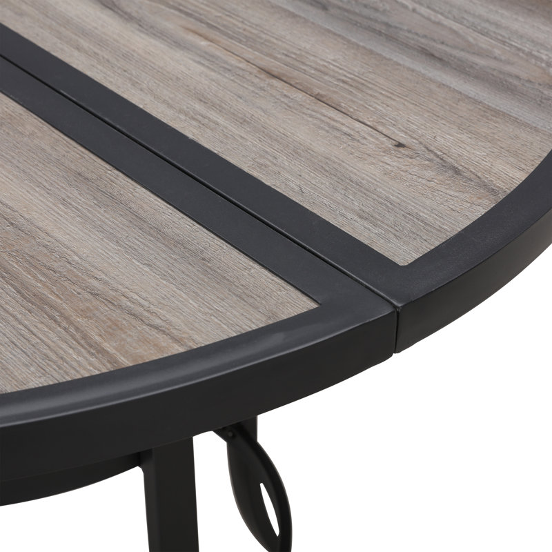 Aatto Round 4 - Person Bar Height Bistro Dining Set, Blue/Black