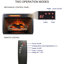 Meuble audio-vidéo 60 po - chêne rustique foncé Flamme multicolore réglable, s'adapte aux téléviseurs jusqu'à 70 pouces. 1500 W de chaleur, 5000 TTU / h. Télécommande. Assemblage facile. Double protection.