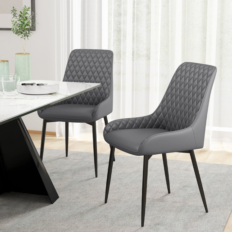 Pattaya 48.5cm H Tufted Upholstered Metal Armchair in Grey