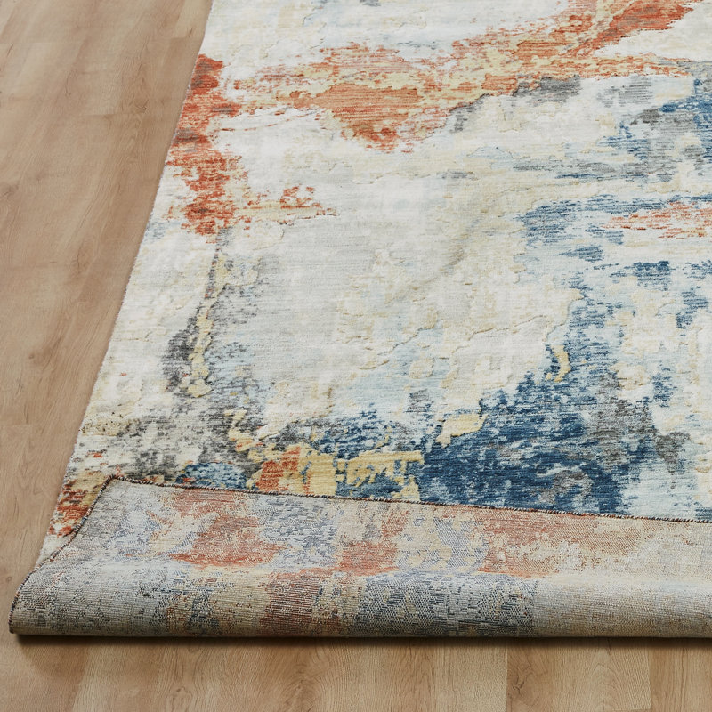 Bergetta Wool Abstract Area Rug, Runner 2'6" x 12'