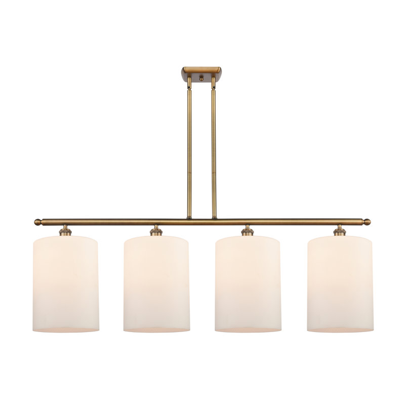 Dublin 4 - Light Pendant, Matte White, Brushed Brass