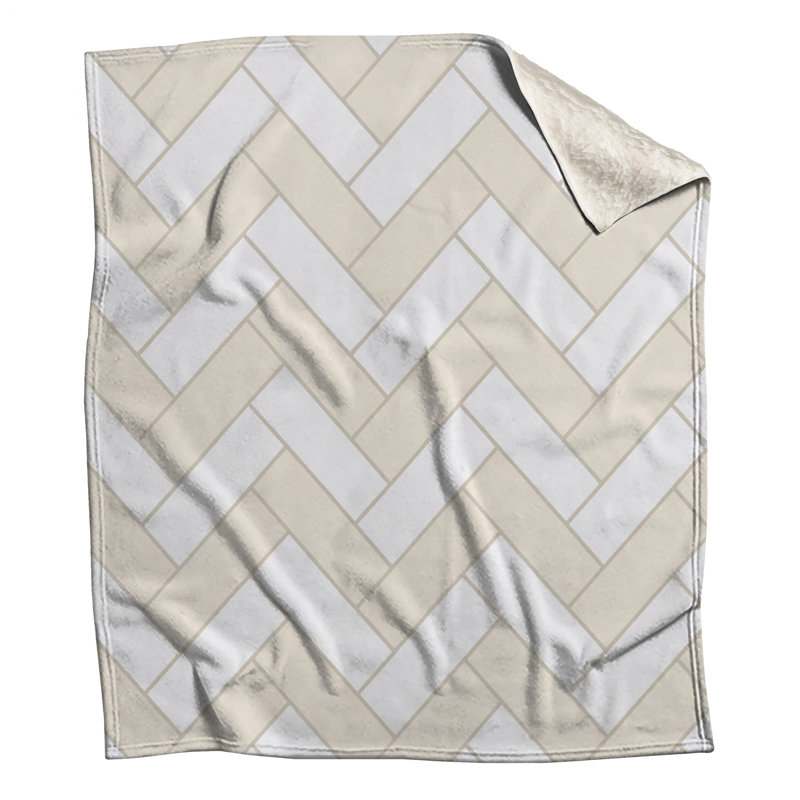 Herringbone Tile Pattern Blankets, 60in W x 80in H