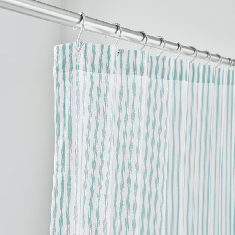 Blass Ticking Striped Shower Curtain, Sea Blue