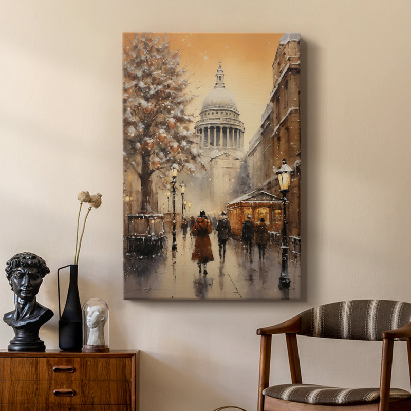Art de Noël des Fêtes de Noël - galerie sur mesure Cavas, H 48 po x l 32 po