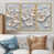 Toile avec cadre flottant or