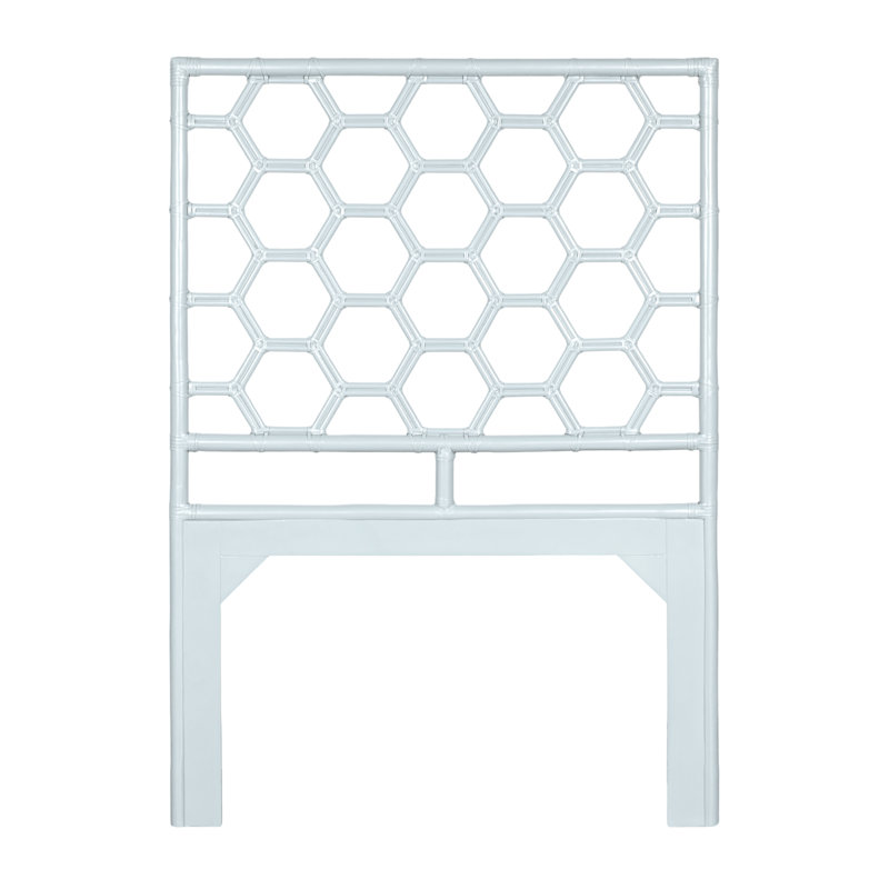 Tête de lit à structure ouverte en osier / rotin Honeycomb, Simple, Bleu clair