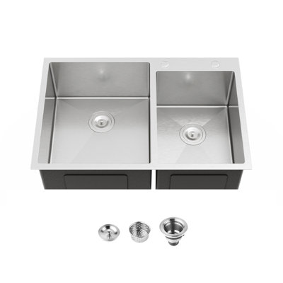 EA-DE5067888513-E Drop-In Double Bowl Kitchen Sink