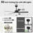 Vaczon 52" Smart Ceiling Fan with Dimmable 3CCT LED Lights and Remote Control, 6 Speeds Reversible DC Motor, Timer, Double-Sided Wood Blades, 6''/10'' Downrods, for Indoor/Covered Outdoor Use-487043151