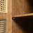 Accent Sideboard, Retro 4-Door Sideboard With Artificial Rattan Doors And Transparent Glass, Accent Cabinet-216997915