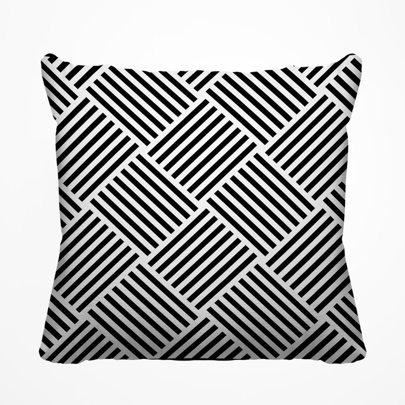 Housse et insert de coussin extérieur Langley, 19 po x l 19 po, Noir