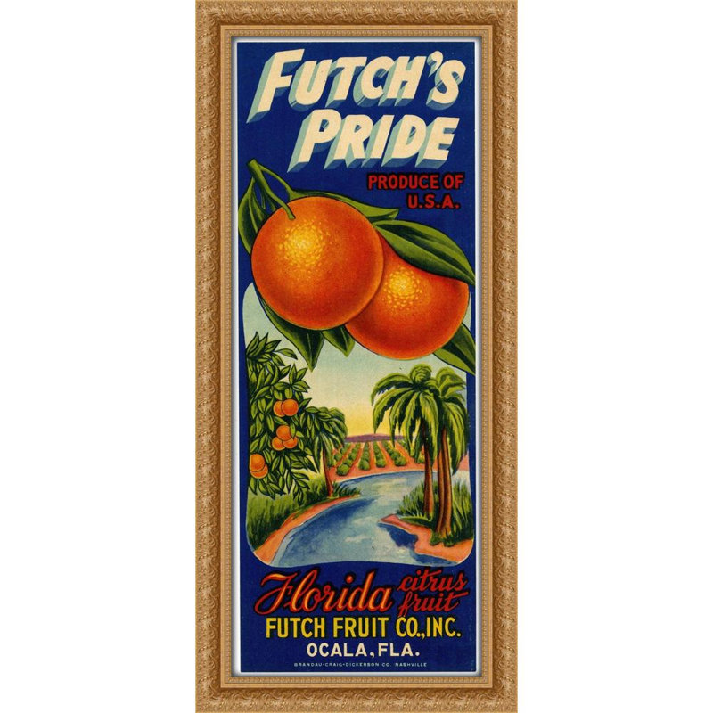 Étiquette d'agrumes Futch's Pride (1930-1950)