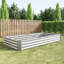 Ensemble de potager surélevé en métal - 45,67 po Profondeur de 11,47 po de hauteur, lit argenté pratique pour hauteur, construction, assemblage rapide-280840459-280840688