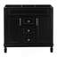 Meuble-lavabo de 91 cm (36 po) sans lavabo, meuble seulement, meuble de rangement moderne pour salle de bain avec 2 portes à fermeture douce