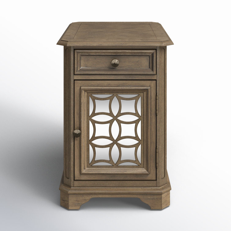 Branca End Table with Drawer and Cabinet