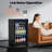 IUDommy 15.4'' W 50 Cans 1.7 Cubic Feet Freestanding/Built-In Wine & Beverage Refrigerator With Glass Door, Black-125506914