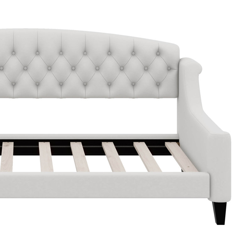 Twin Modern Luxury Tufted Button Daybed, Beige