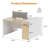 Okeysen 4 Person Benching Workstation & 4 BIFMA Certified Office Chairs Set-128929794