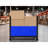 Collapsible Bulk Storage, 600 Lbs Capacity, Blue, Stacks 4 High, 33.78 In Height Container, Solid Wall, - Way Access, 31.71 Width