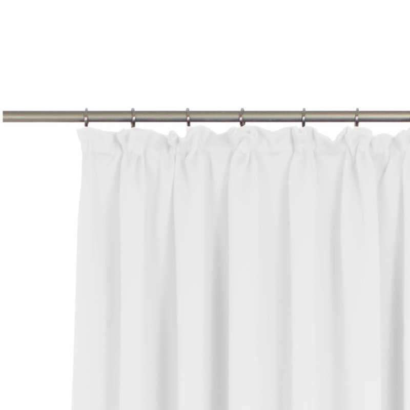 Marybel Room Darkening Single Curtain Panel, 132W x 225D cm, White